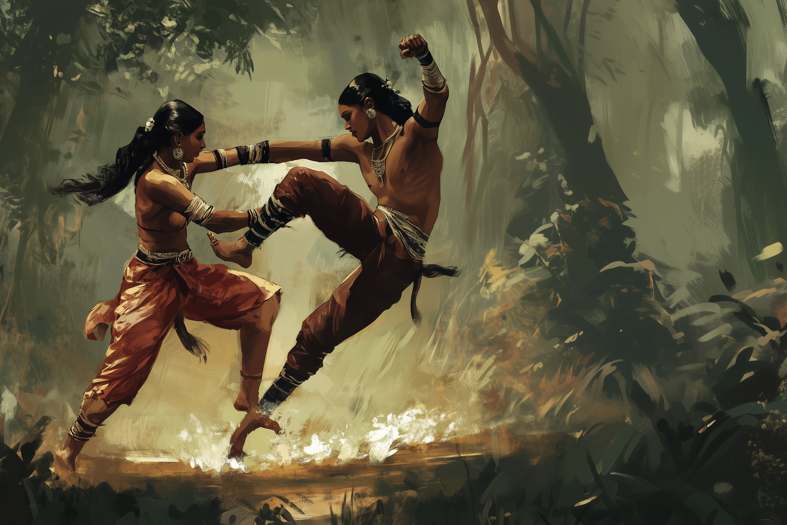 Woman's self defense with kalaripayattu