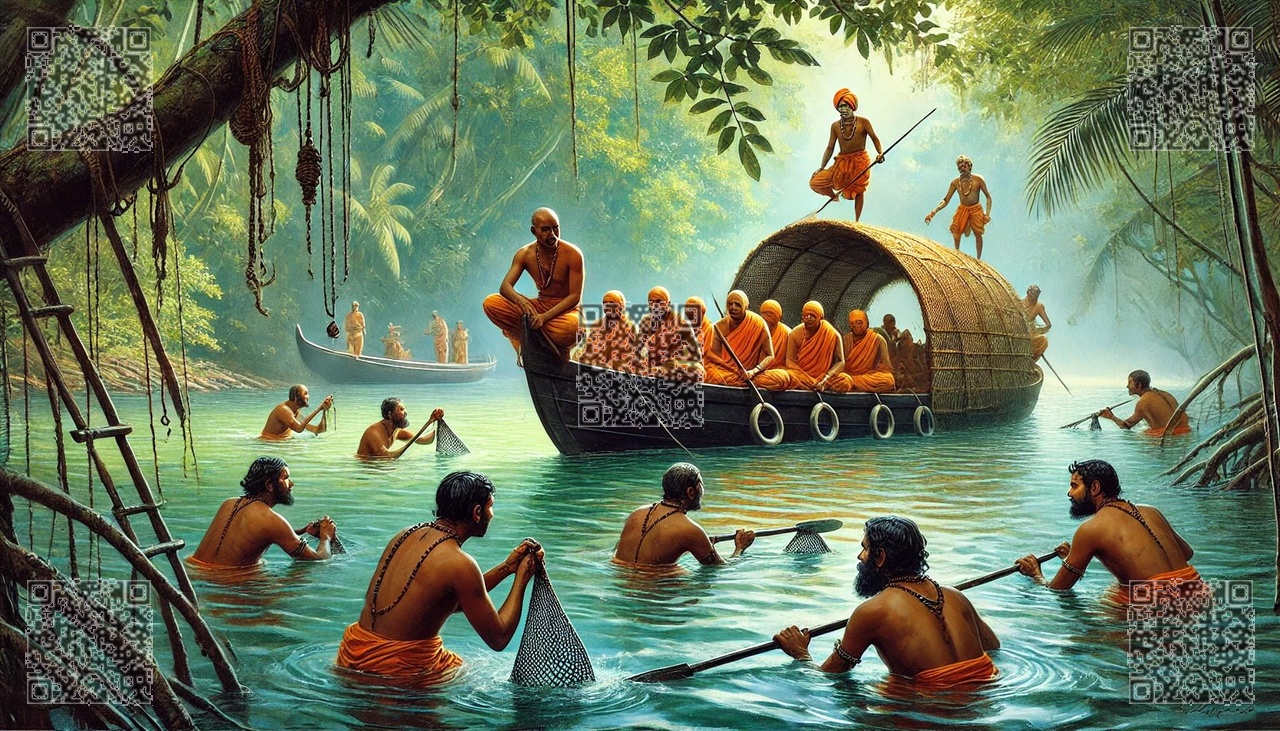 Capsizing of the Brahmin Mana's boat