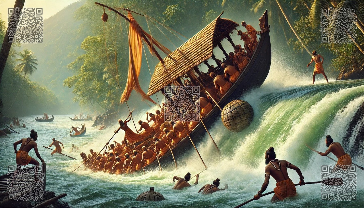 Capsizing of the Brahmin Mana's boat