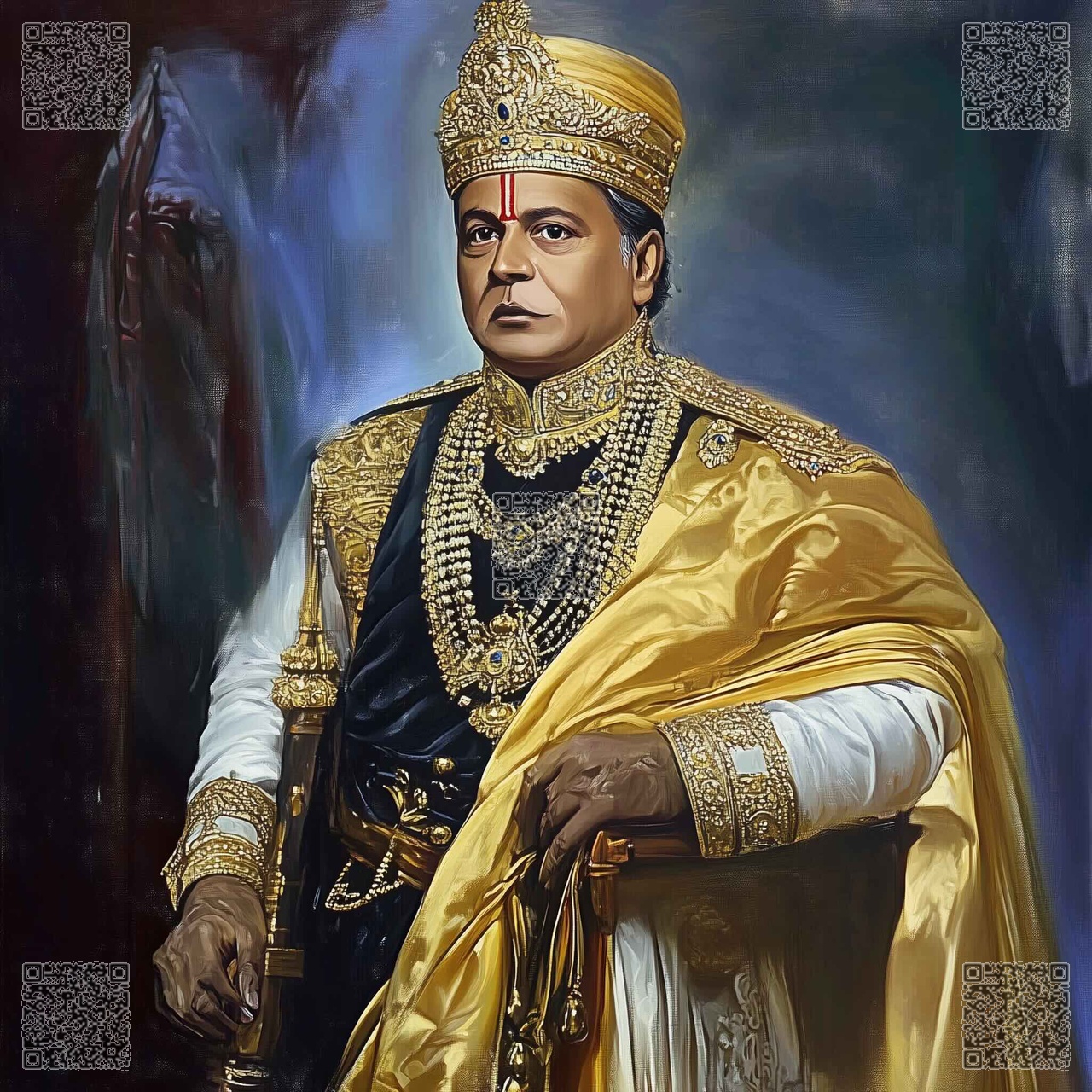 portrait of King Sree Moolam Thirunal 