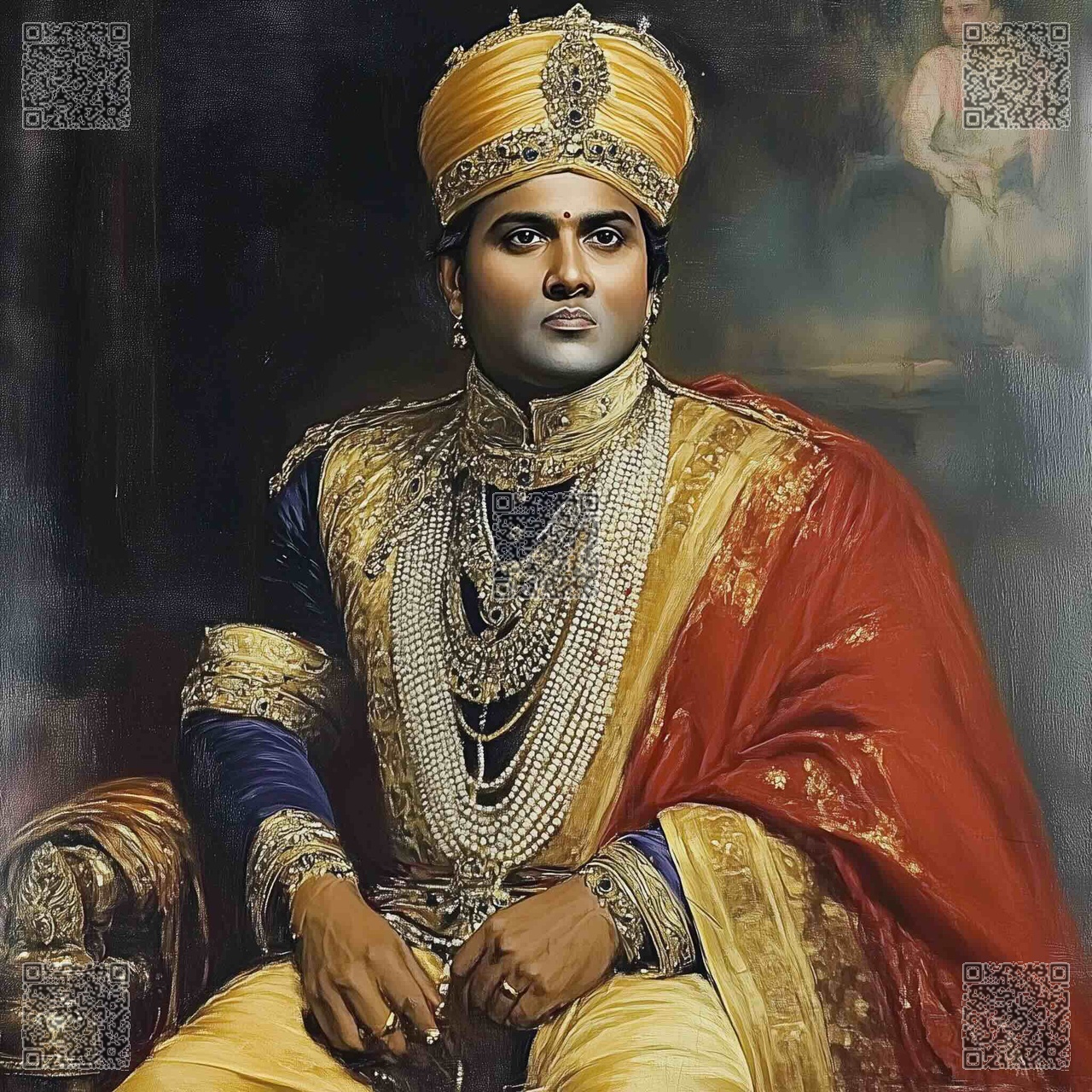 portrait of King Sree Moolam Thirunal 