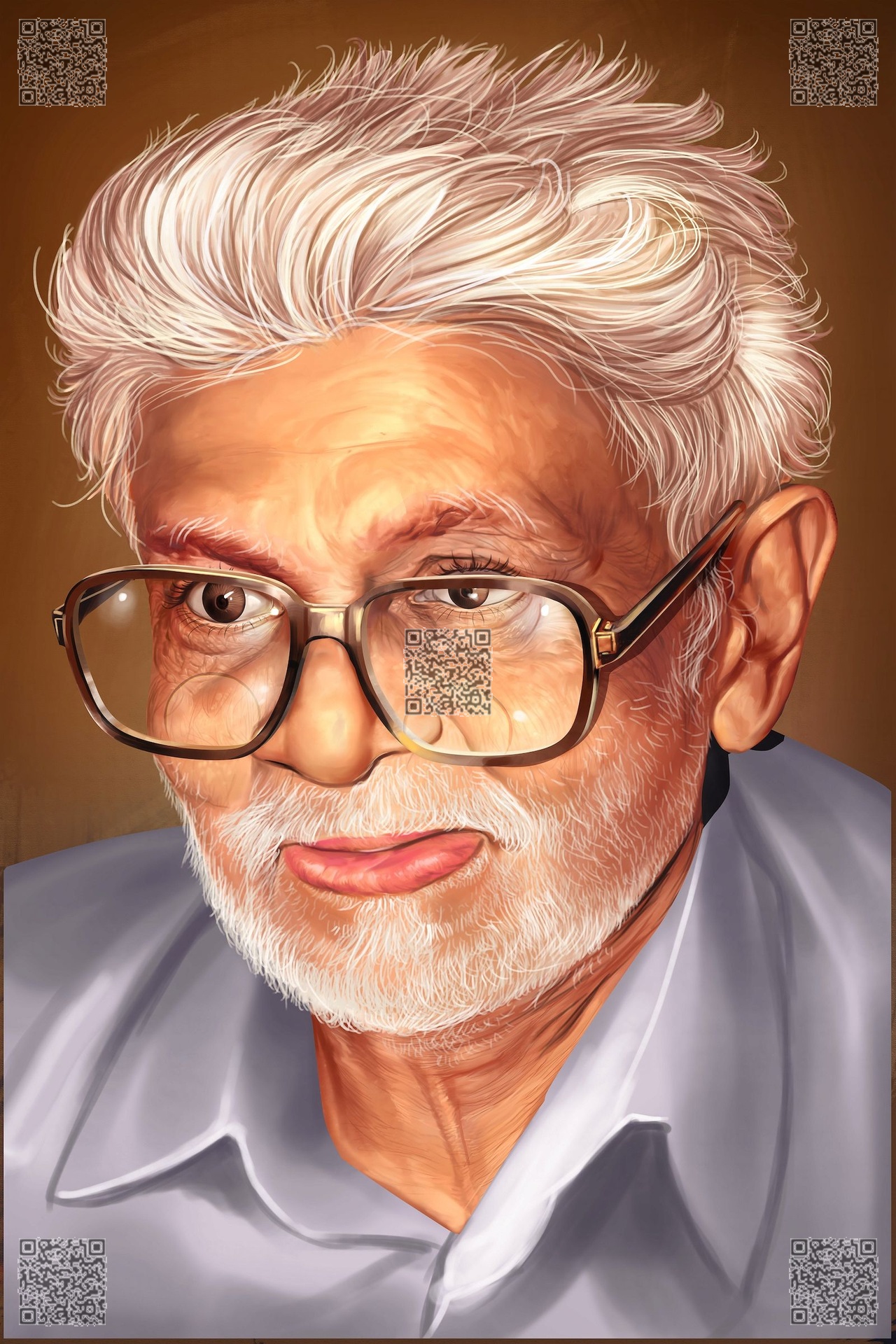 portrait of AP Udayabhanu, Freedom Fighter