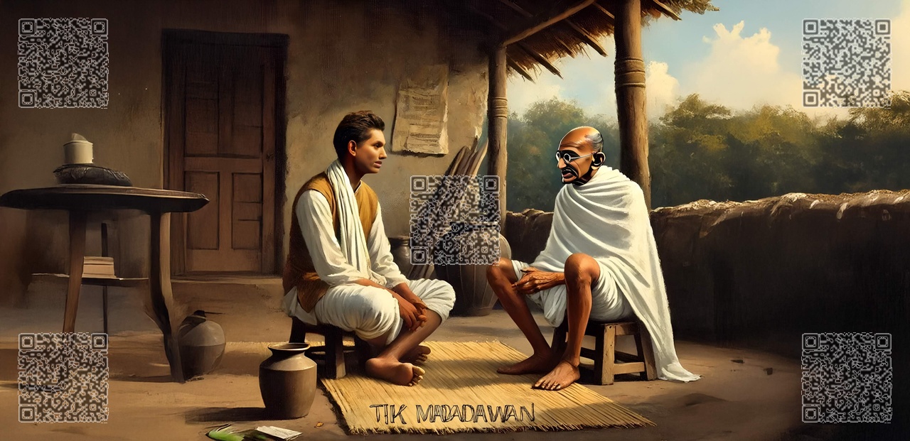 TK Madhavan and Mahatma Gandhi